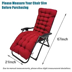 Sun Lounger Chair Cushions,67-inch Lounge Chaise