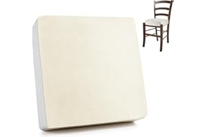 Spiareal 18x15x5inch Extra Wide Seat Cushion with Washable Slip on Cover 5 Inch Office Chair Cushion for Adult Thick Foam Booster Seat Elevation Pillow for Pain Relief(White)