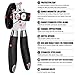 ZLG Stainless Steel Can Opener Manual , with Sharp Cutting Wheel, Smooth Edge,Easy Turn Design and Won't Touch Food,Black