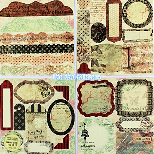 S&B 40 Sheets 7"x7" Classic Floral Rose Origami Scrapbook Paper Pad Collections 1 sided Vintage Flowers Wrapping Book Craft Photo Album Die Cuts For Love Holiday Wedding Birthday Memory Gift Prime