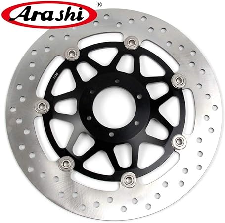Amazon Arashi フロントブレーキディスクローター適合車種ホンダ Honda Hornet 250 1996 01 オートバイ交換アクセサリー Hornet250 1997 1998 1999 00 ブラック ディスクローター 車 バイク