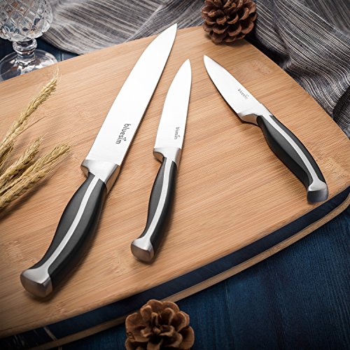 Bluesim Knife Set,Kitchen Knife Set - 5 Piece Knives Sets Including Carving Utility Chef and Paring Knives,Super Sharp Chef Knife Set with Gift Box