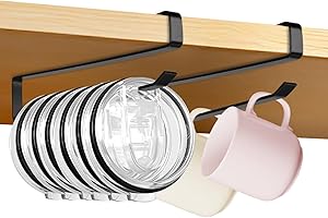 IPEROT Tumbler Lid Organizer, 2 Pack Coffee Mug Holder for Yeti Tumbler Lid, Space Saving Mug Hanger Rack Holds Up to 12 Lids