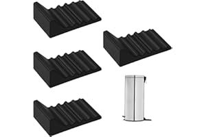 4pcs Trash Can Wall Protector, Silicone Wall Bumper Guard for Garbage Bin Furniture Stopper Pad Behind Can to Prevent Scratch