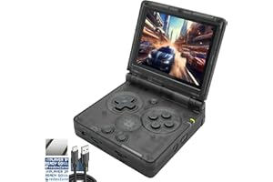 CREDEVZONE RG35XXSP Handheld Game Console 3.5 inch IPS Screen 3300mAh Clamshell Retro Games Consoles Flip Hand-held System Black Transparent