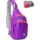 Peicees Small Sling Backpack Waterproof Unisex Shoulder Bag Chest Crossbody Daypack