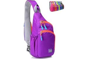 Peicees Small Sling Backpack Waterproof Unisex Shoulder Bag Chest Crossbody Daypack