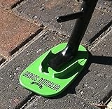 Badass Moto Gear Motorcycle Kickstand Pad - Green - American Made in USA. Durable Biker Kick Stand Coaster/Support Plate Color Choices. Rest or Park Your Bike on Hot Pavement, Grass, Soft Ground