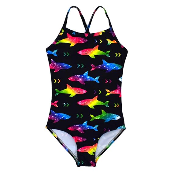 girls shark bathing suit