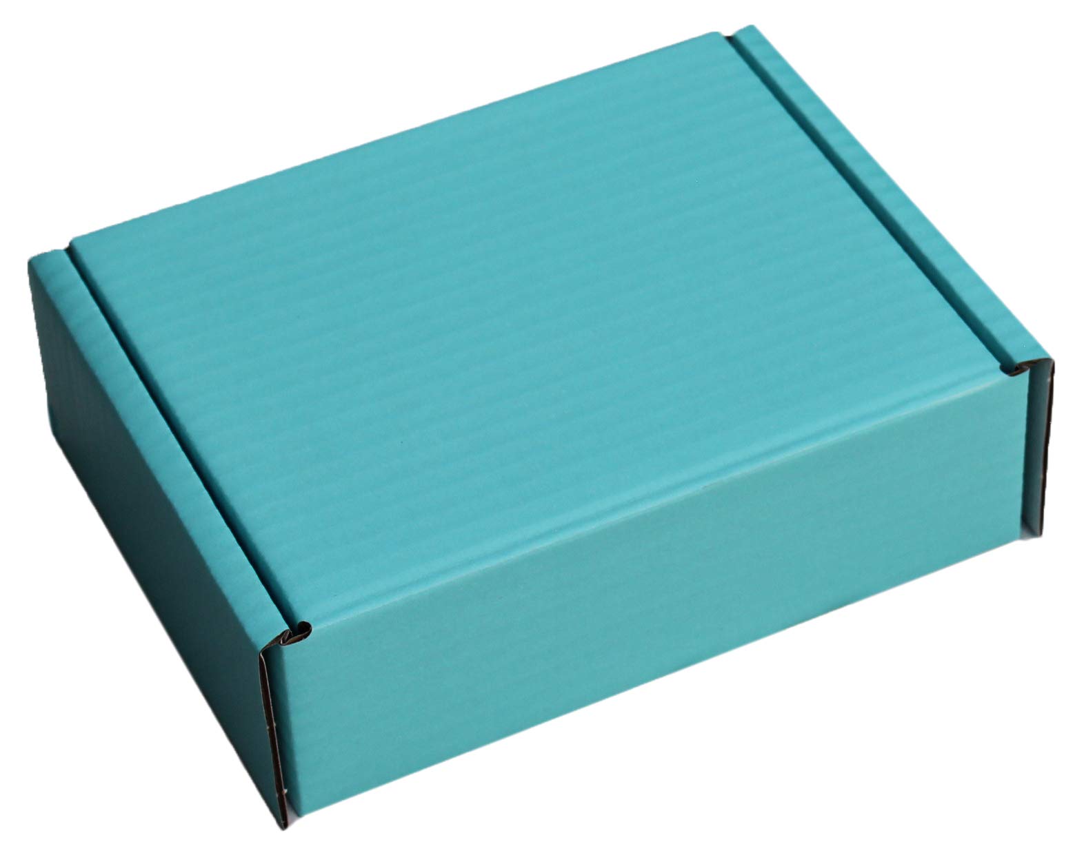 PINK BLACK BLUE RED WHITE BROWN CARDBOARD SMALL PARCEL BOXES SHIPPING MAILING GIFT STORAGE (7" x 5.5" x 2", LIGHT BLUE, 10)