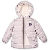 maoo garden Little Girls Winter Jacket 4-7 Years Toddler Puffer Fleece Lined Lightweight Water-Resistant Coat