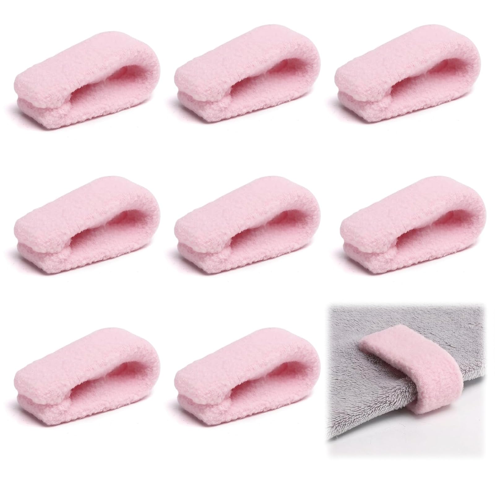 KFSCIP 8Pcs Duvet Clips, Duvet Clips to Hold Comforter Inside, Non-Slip Duvet Cover Clips to Keep Duvet in Place, Quilt Clips for Blanket Bed Sheet Curtain Socks Mattress Covers(Pink)