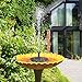 CONXWAN Solar Fountain Pump with Battery Backup, Free Standing 2.5W Bird Bath Fountain Solar Panel Kit Water Pump for Birdbath, Pond, Pool,Garden and Lawn