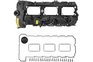 11127570292 N55 Engine Valve Cover Kit with Gasket & Bolt & Oil Cap Compatible with 2011-2019 BMW Model - 328i 335i 435i 530i