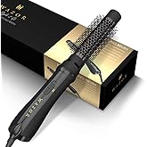 4-in-1 Hot Air Brush, Ionic Hair Dryer Brush with 2 Speeds & 2 Heat Settings, 1000W Fast Styling for Frizz-Free Shine, Blowout Straightener Curler for Salon Volumized Hair