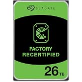 Seagate Exos 26TB Internal Hard Drive HDD - 3.5 in CMR SATA 6Gb/s, 7200 RPM, 512MB Cache, 2.5M MTBF (ST26000NM000C) (Renewed)