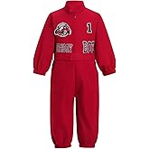 AWIBMK Baby Race Car Jumpsuit 1st Birthday Boy Girl Cake Smash Outfit Driver Racer Theme Bodysuit Photo Shoot Outfits