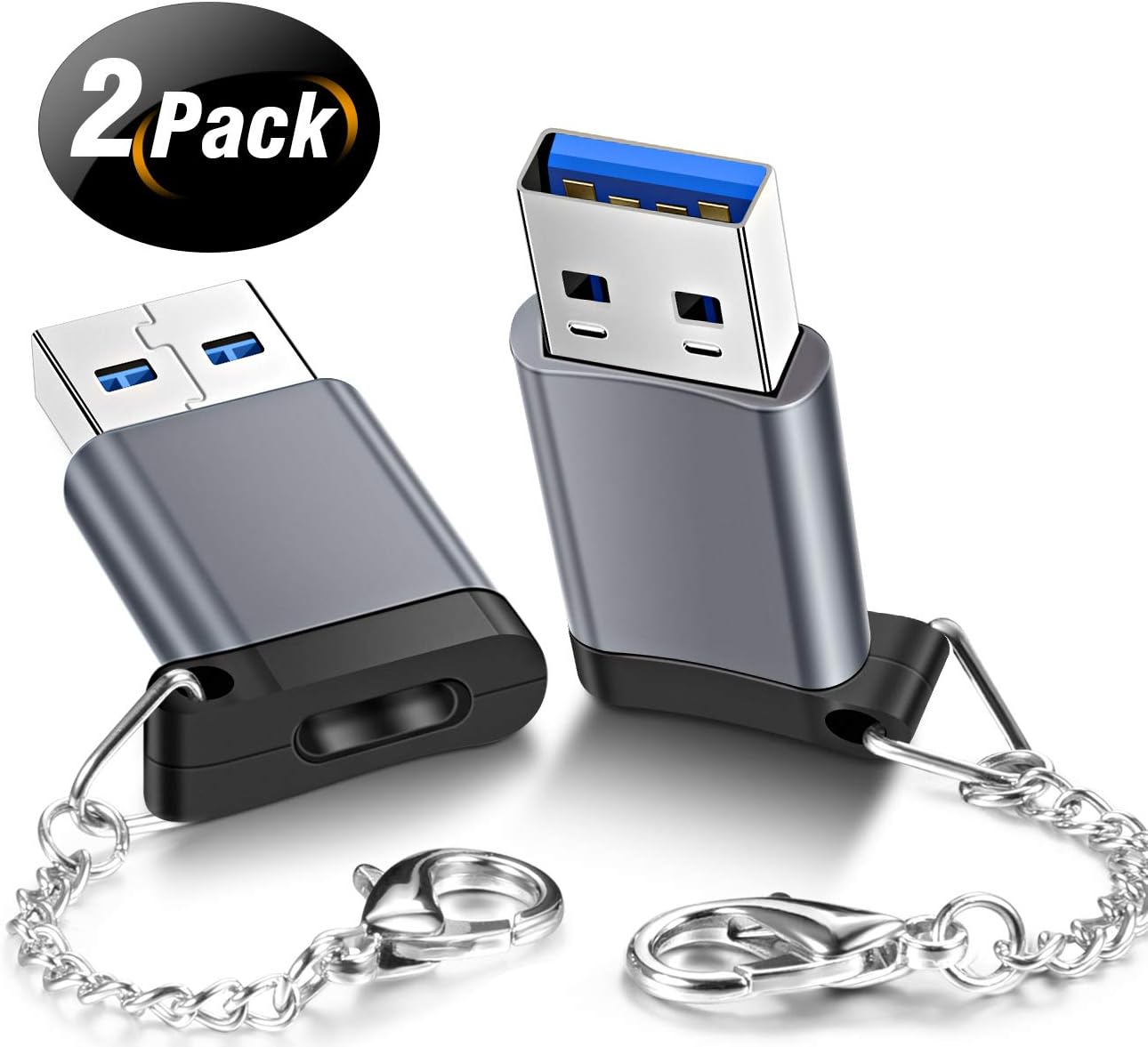 USB C Female to USB 3.0 Male Adapter(2 Pack),Type C to USB A Connector Converter for iPhone 11 Pro Max,Airpods iPad 2018,Samsung Galaxy Note 10 S20 Plus 20 20+ A71 5G Ultra,Google Pixel 4 4a 3 3A 2 XL