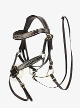 LeMieux Hobby Horse Grackle Bridle Brown Padded Leather Lambswool Educational view 3