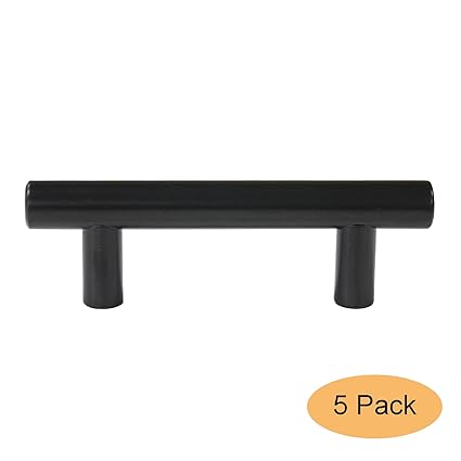 Gobrico Hollow Black Color Hole Center 64mm 2 1 2 T Bar Kitchen