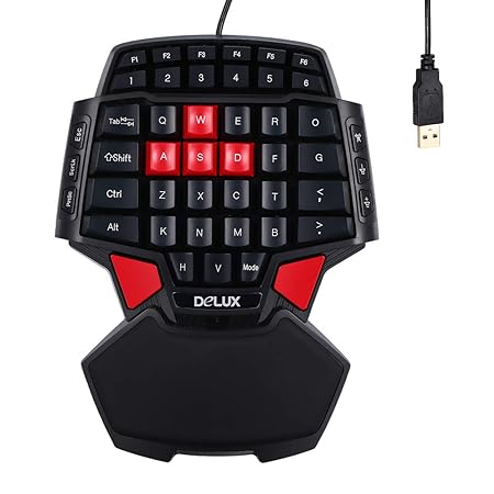47 Schlüssel Mini Professionelle Gaming Tastatur/ Single Hand Tragbare USB Verdrahtete Esport Keyboard