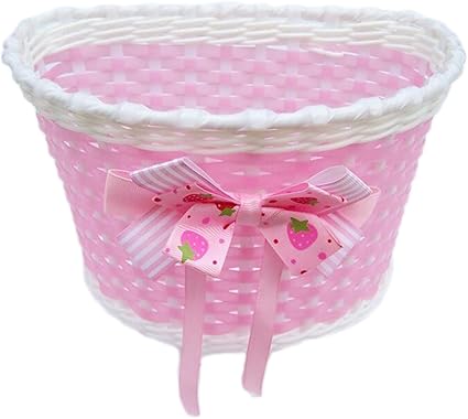 Demarkt Enfants De Velo A Tricoter Panier Velo Pour Fille Panier Avant Nœud Panier De Fleurs Rose Amazon Fr Sports Et Loisirs