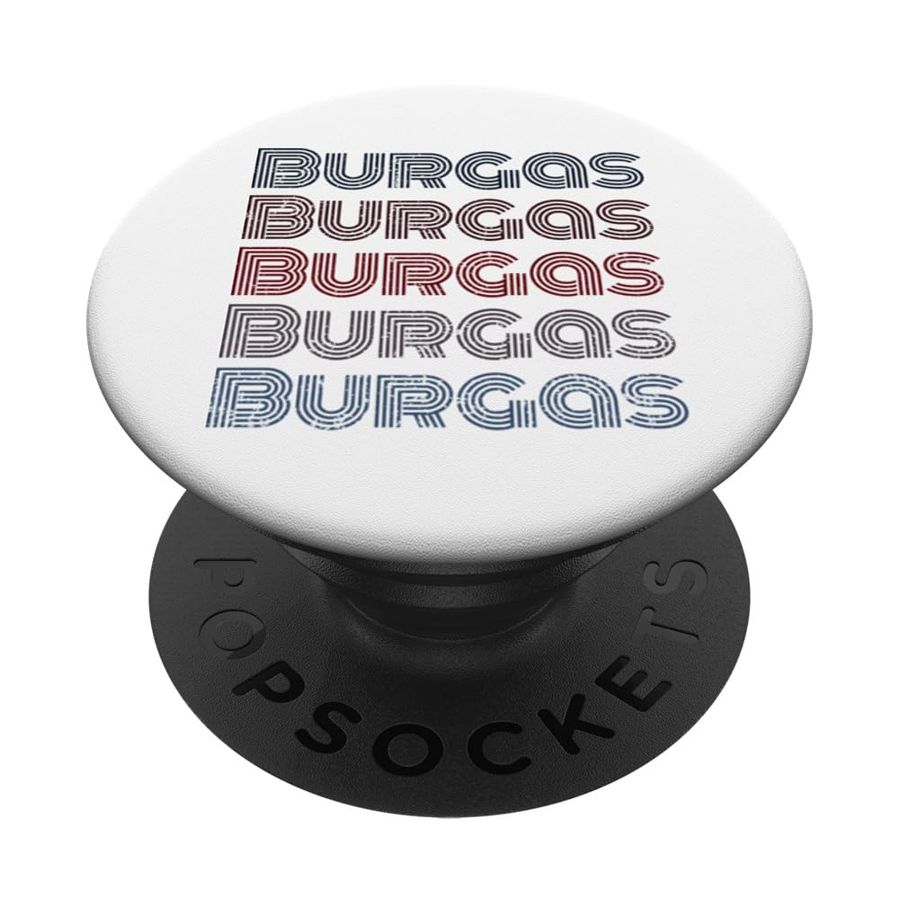 Bulgaria 70's City Retro Vintage Burgas PopSockets Swappable PopGrip