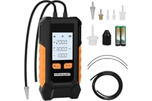 YUANRI Manometer Gas Pressure Tester -101 to 200KPa Digital Manometers Dual-Port Gas Manometers HVAC with Auto Calibration, Backlight LCD Display, Data Hold Air Pressure Meter