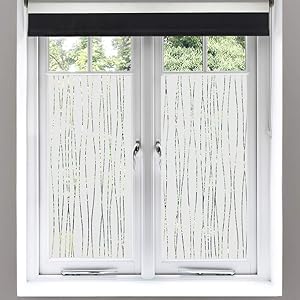 Finnez Window Film – for Privacy and Light Protection | Vinyl Sticker Film Creates a Frosted Glass Look |Static Cling | Perfect for Home and Office 35.4"x78.7"