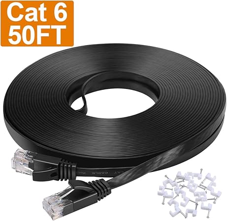 Cat 6 Ethernet Kabel 15 M Schwarz Flache Internet Kabel Mit Clips Und Rj45 Stecker Solides Cat6 High Speed Schneller Als Cat5e Cat5 Computer Lan Kabel Fur Ps4 Switch Boxen Router Modem 15 M Amazon De Computer