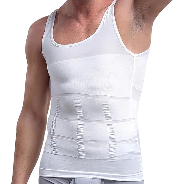 Mens Shapewear MENS SLIMMING BODY SHAPER BELLY CHEST COMPRESSION VEST GIRDLE T-SHIRT TANK TOP E Gynecomastia Singlet For Men