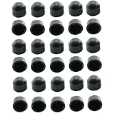 Meuey Lyot 30 Pack M8 x 14 mm Bolt Covers Black Plastic Nut Protection Cap | Dome Acorn Hex Head Bolt Decoration;Press Fit Installation, Moisture and Dust Shielding, Indoor or Outdoor Furniture;