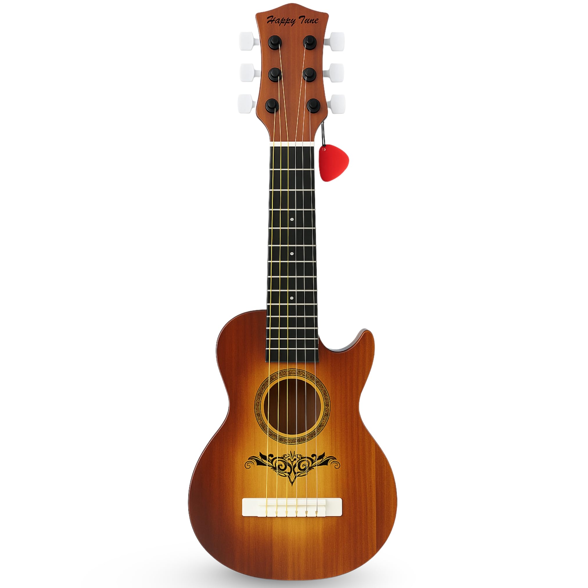 Photo 1 of 23" Acoustic Guitar, Kids 6 String Toy Guitar - Realistic Steel Strings - Beginner Practice First Musical Instrument for Children, Toddlers (Brown)