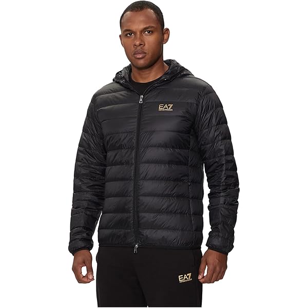 EA7 Emporio Armani Train Core Id Down Lt Coats Men Black/Gold - XL