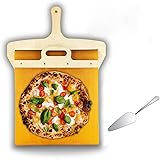 Sliding Pizza Peel,Effesto Pizza Peel & Pizza Shovel with Teeth,The Pizza Peel That Transfers Pizza,Non-Stick Magic Handle Pi
