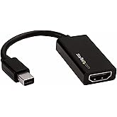 StarTech.com Mini DisplayPort to HDMI Adapter, 4K 60Hz / 1080p 240Hz- Thunderbolt to HDMI Adapter, Cable Converter for mDP / 