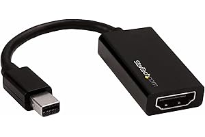 StarTech.com Mini DisplayPort to HDMI Adapter, 4K 60Hz / 1080p 240Hz- Thunderbolt to HDMI Adapter, Cable Converter for mDP / 