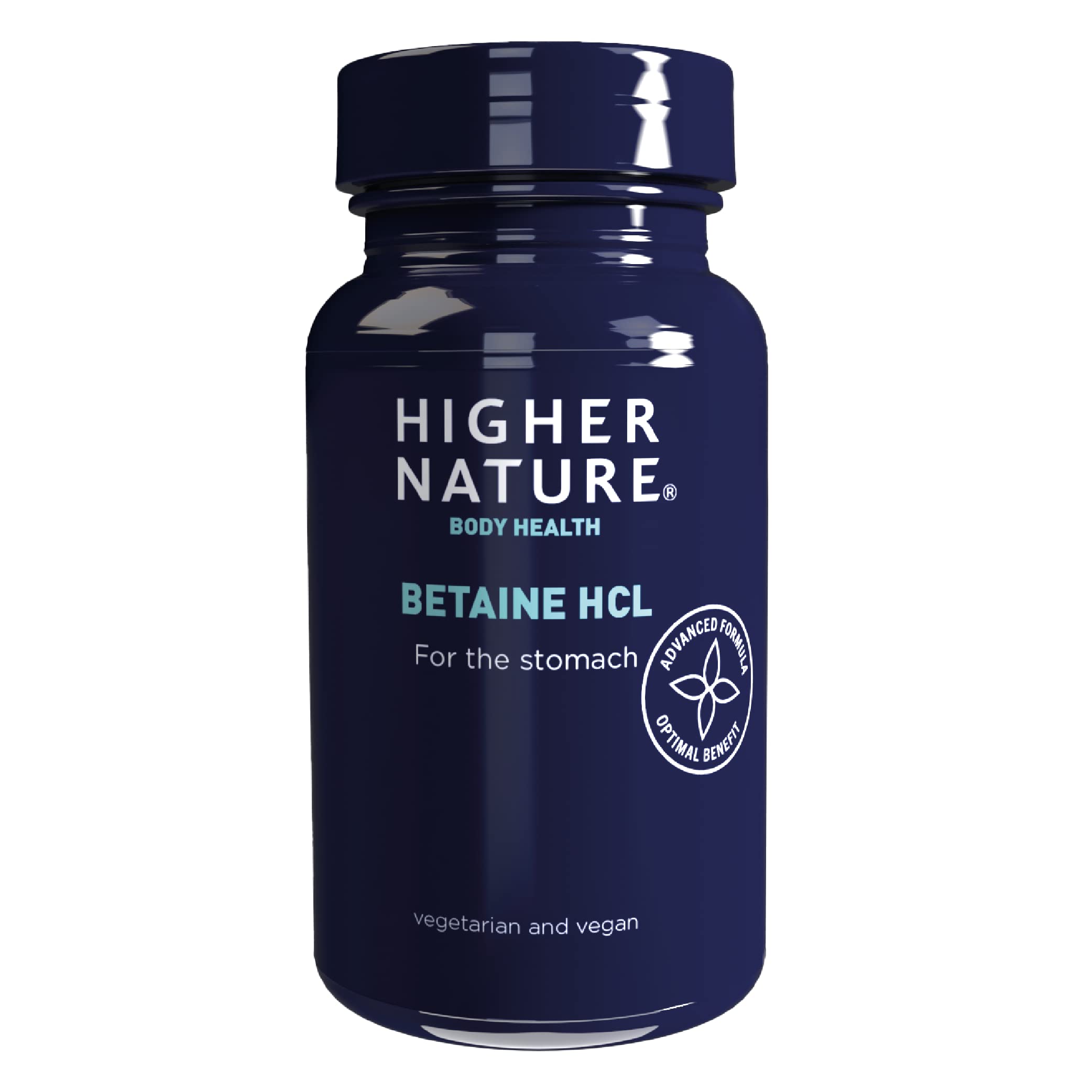 Higher Nature - Betaine HCL - for Healthy Digestion - Betaine Hydrochloride Capsules - Vegetarian & Vegan - 90 Capsules