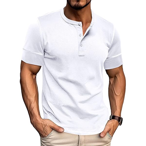 CAMNOW Men's Short Sleeve Polo Shirts Lightweight Golf