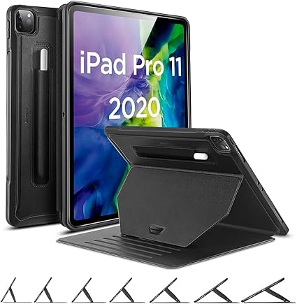 Amazon Esr Ipad Pro 11 ケース 7つの角度に対応した便利なスタンド 引っ掛けるための強力なマグネット付き Pencilホルダー付き頑丈な保護カバー オートスリープ ウェイク セントリースタンドケース ブラック Esr タブレットケース 通販