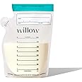Willow - 8oz Breast Milk Storage Bags - 100ct - Double Zip Seal for Durability - Freezer & Fridge Breastmilk Storage - Easy Pour Spout for Bottle Transfer - BPA Free - Breastfeeding Essentials
