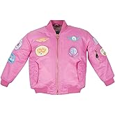 Youth MA-1 Flight Jacket | Pink, Nylon, With Patches