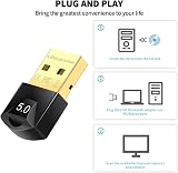 LinKAVEniR Bluetooth 5.0 Adapter PC Dongle 3Mbps Dual Mode Win 11 10 8 7 view 9
