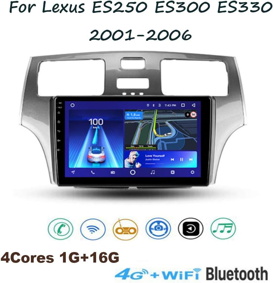 TypeBuilt Android 8.1 Car Stereo 9 Inch HD Touch Screen for Lexus ES250 ES300 ES330 2001-2006 Head Unit in-Dash Car Radio Video Multimedia Player Supports GPS Full RCA Output OBD DAB