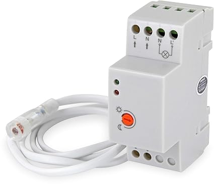 Aufputz Mini Aussen Dämmerungssensor 230V IP65 3000W - für DIN-Schiene Hutschiene - LED geeignet ab 1W