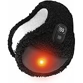 CRONDA Electric Rechargeable Heating Earmuff for Men/Women,3 Heating Levels Prevents Ear Freezing, Foldable Ear Warmers for Winter Indoor and Outdoor
