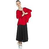 Danzcue Girls Angel Wing Drapey Pullover Dance Top