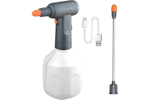 HIFAY ES1 Electric Spray Bottle 1L/0.26 Gallon, Spray 100 Bottles On a Single Charge, Handheld Rechargeable Battery Powered Sprayer,Automatic Sprayer,Plant Mister for Plants in Lawn and Garden