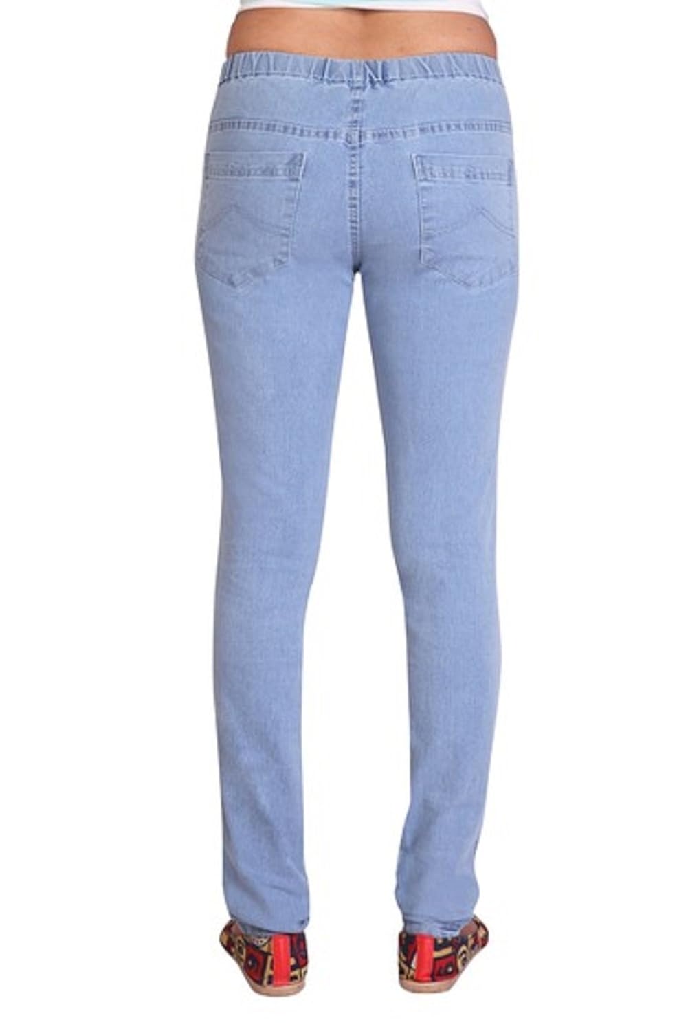 adbucks silky cotton lycra stretchable womens jeggings (pack of 2)