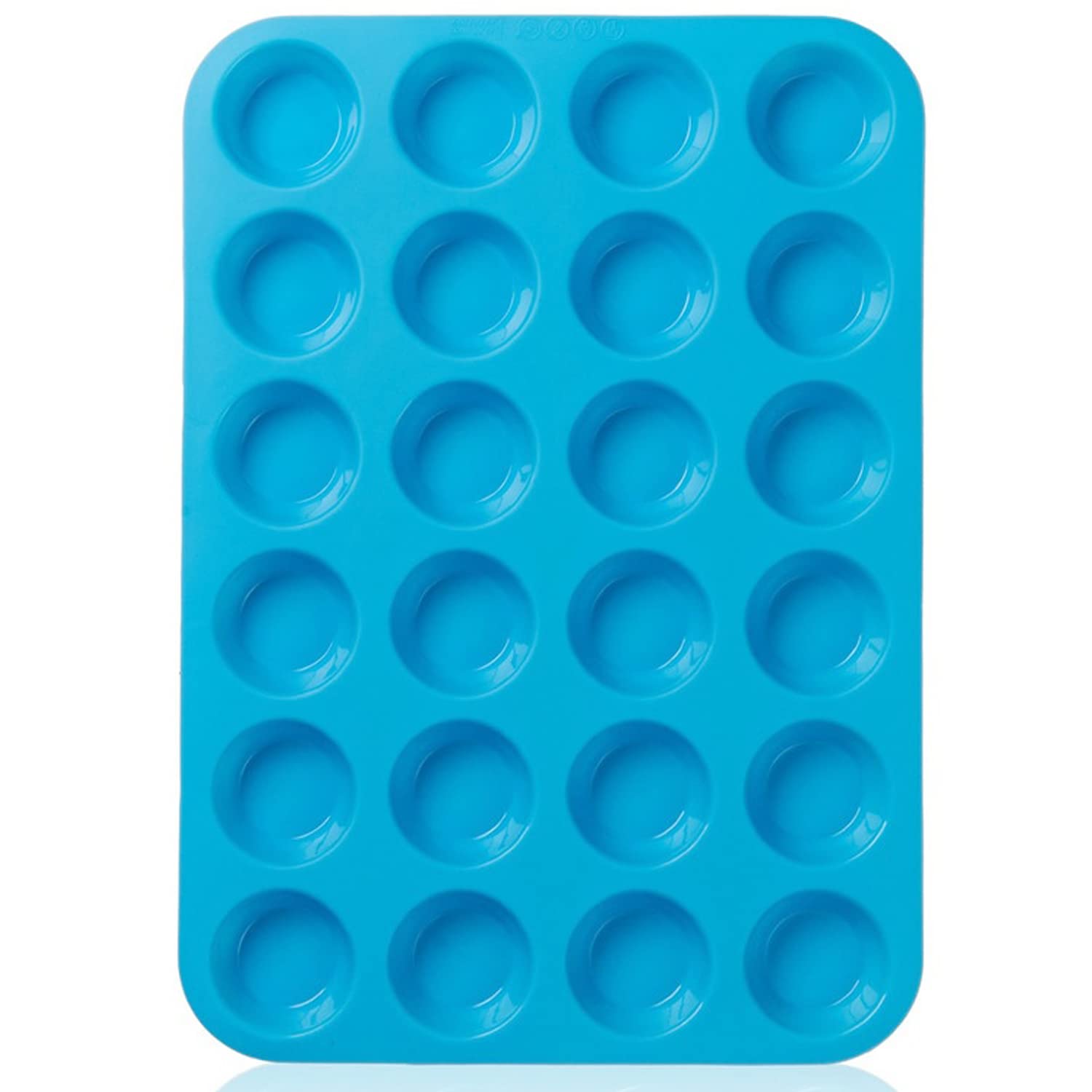 ZTSY 24 Cavity Mini Muffin Cup Silicone Cookies Cupcake Bakeware Pan Soap Tray Mould